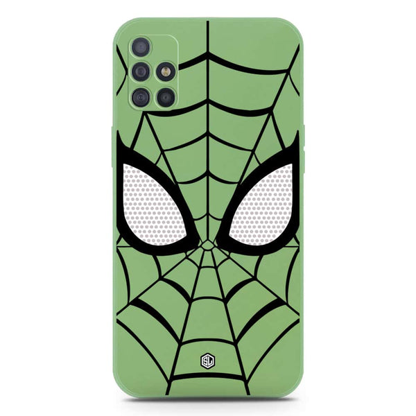 Cool Spider Design Soft Phone Case - Silica Gel Case - LightGreen - Samsung Galaxy A51