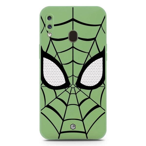 Cool Spider Design Soft Phone Case - Silica Gel Case - LightGreen - Samsung Galaxy A20