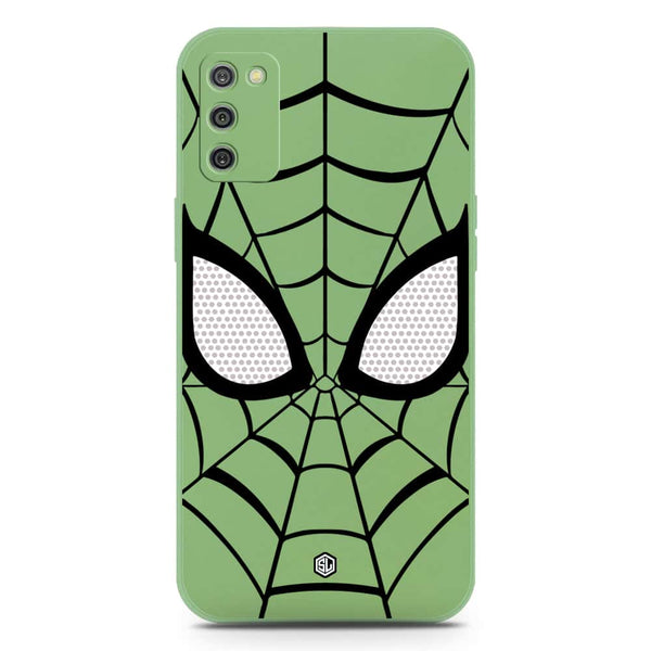 Cool Spider Design Soft Phone Case - Silica Gel Case - LightGreen - Samsung Galaxy A02s