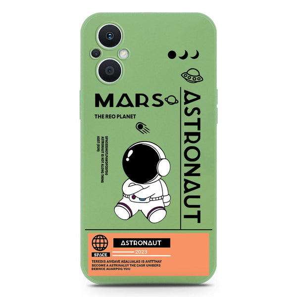 Astronaut Series Soft Phone Case - Silica Gel Case - LightGreen - Oppo Reno7 Z 5G