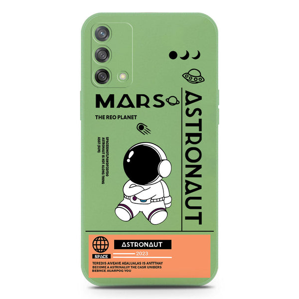 Astronaut Series Soft Phone Case - Silica Gel Case - LightGreen - Oppo Reno 6 Lite