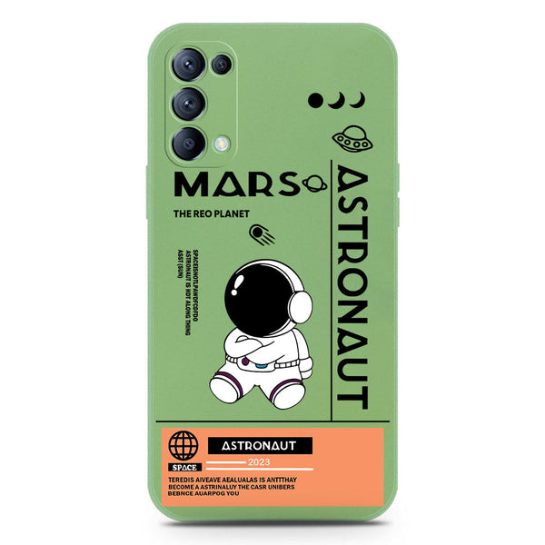 Astronaut Series Soft Phone Case - Silica Gel Case - LightGreen - Oppo Find X3 Lite