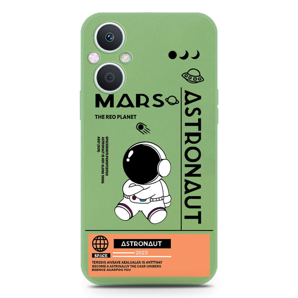 Astronaut Series Soft Phone Case - Silica Gel Case - LightGreen - Oppo A96 5G