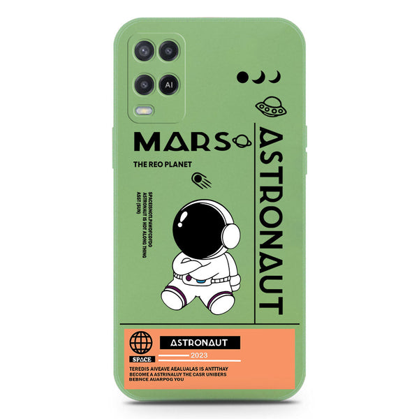 Astronaut Series Soft Phone Case - Silica Gel Case - LightGreen - Oppo A54 4G