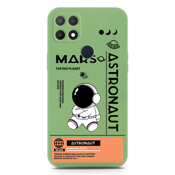 Astronaut Series Soft Phone Case - Silica Gel Case - LightGreen - Oppo A35