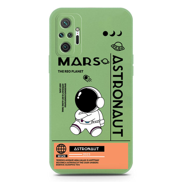 Astronaut Series Soft Phone Case - Silica Gel Case - LightGreen - Xiaomi Redmi Note 10 Pro Max