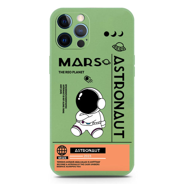 Astronaut Series Soft Phone Case - Silica Gel Case - LightGreen - iPhone 12 Pro