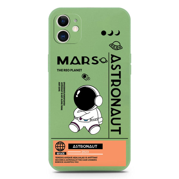 Astronaut Series Soft Phone Case - Silica Gel Case - LightGreen - iPhone 12