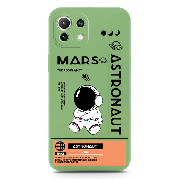 Astronaut Series Soft Phone Case - Silica Gel Case - LightGreen - Xiaomi Mi 11 Lite