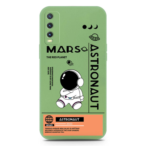 Astronaut Series Soft Phone Case - Silica Gel Case - LightGreen - Vivo Y12s