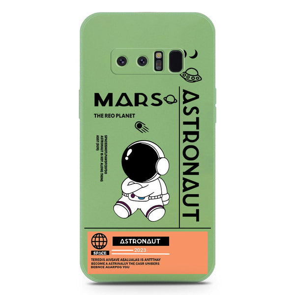 Astronaut Series Soft Phone Case - Silica Gel Case - LightGreen - Samsung Galaxy Note 8