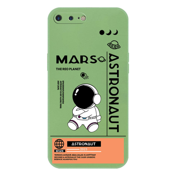 Astronaut Series Soft Phone Case - Silica Gel Case - LightGreen - iPhone 8 Plus / 7 Plus