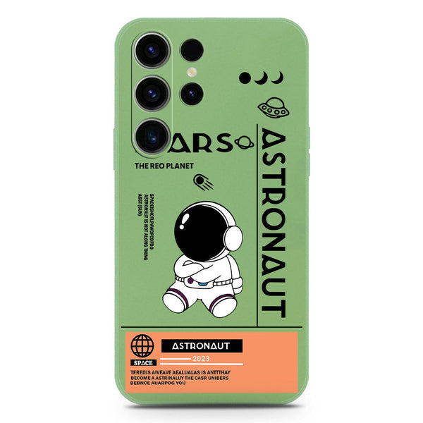 Astronaut Series Soft Phone Case - Silica Gel Case - LightGreen - Samsung Galaxy S23 Ultra 5G