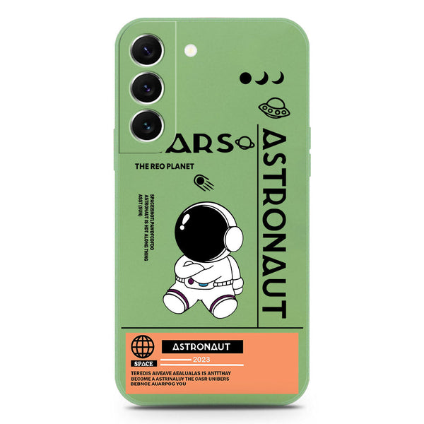 Astronaut Series Soft Phone Case - Silica Gel Case - LightGreen - Samsung Galaxy S22 5G