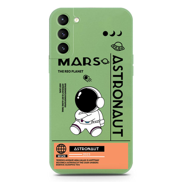Astronaut Series Soft Phone Case - Silica Gel Case - LightGreen - Samsung Galaxy S21 5G
