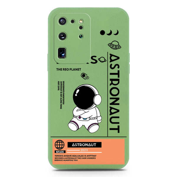Astronaut Series Soft Phone Case - Silica Gel Case - LightGreen - Samsung Galaxy S20 Ultra