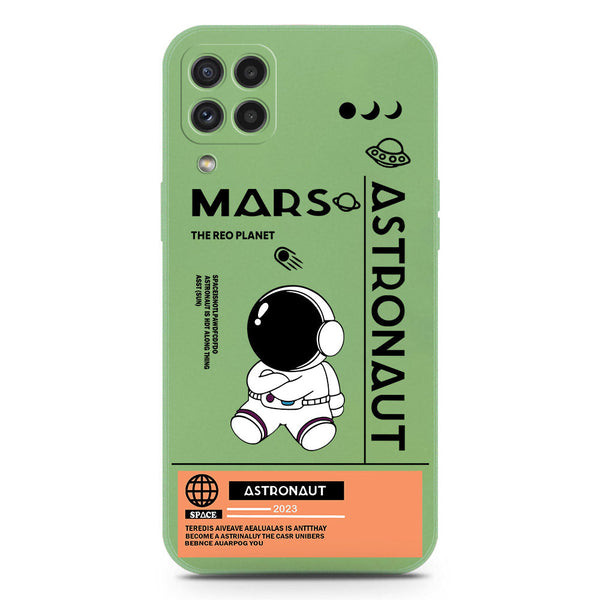 Astronaut Series Soft Phone Case - Silica Gel Case - LightGreen - Samsung Galaxy M32