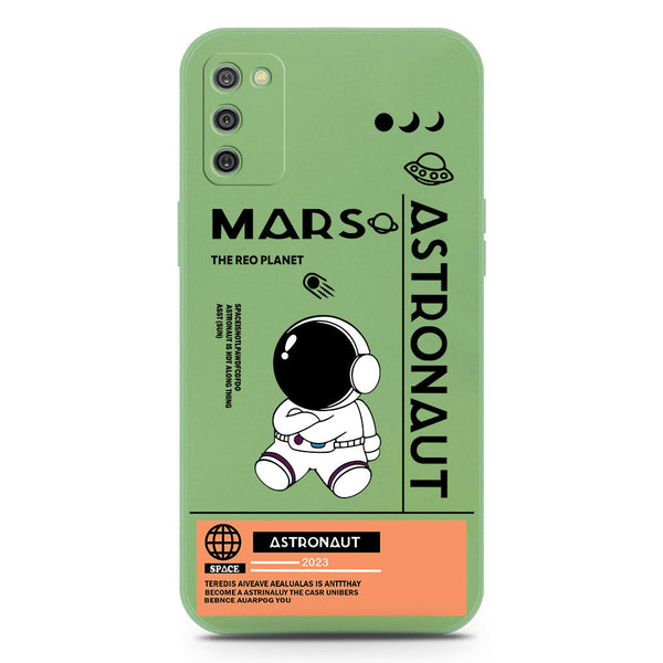 Astronaut Series Soft Phone Case - Silica Gel Case - LightGreen - Samsung Galaxy M02s