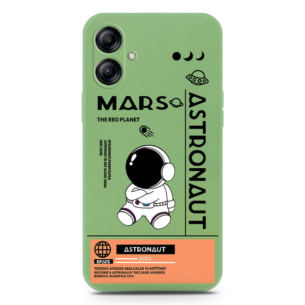 Astronaut Series Soft Phone Case - Silica Gel Case - LightGreen - Samsung Galaxy M04 4G