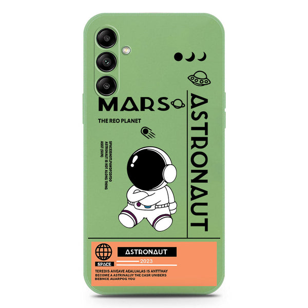 Astronaut Series Soft Phone Case - Silica Gel Case - LightGreen - Samsung Galaxy A24 4G