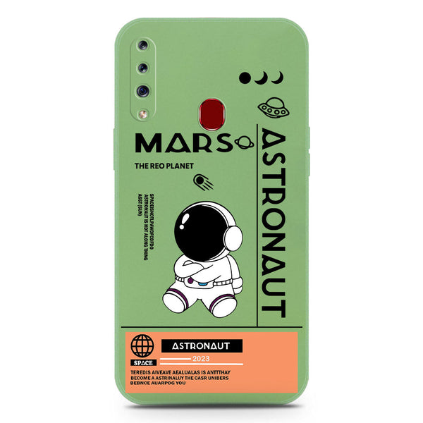 Astronaut Series Soft Phone Case - Silica Gel Case - LightGreen - Samsung Galaxy A20s