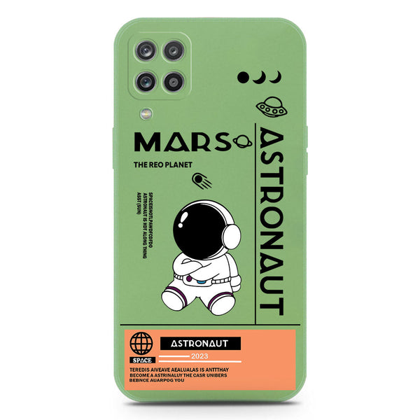 Astronaut Series Soft Phone Case - Silica Gel Case - LightGreen - Samsung Galaxy A12
