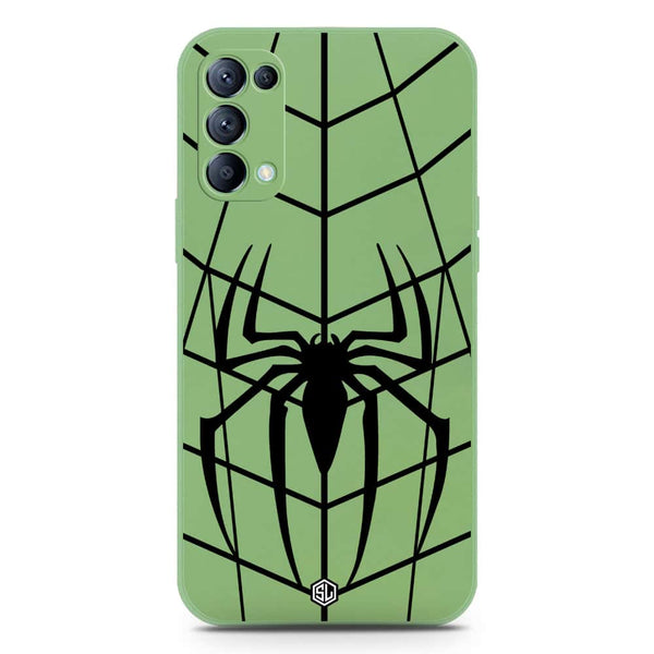X-Spider Design Soft Phone Case - Silica Gel Case - LightGreen - Oppo Reno 5 4G