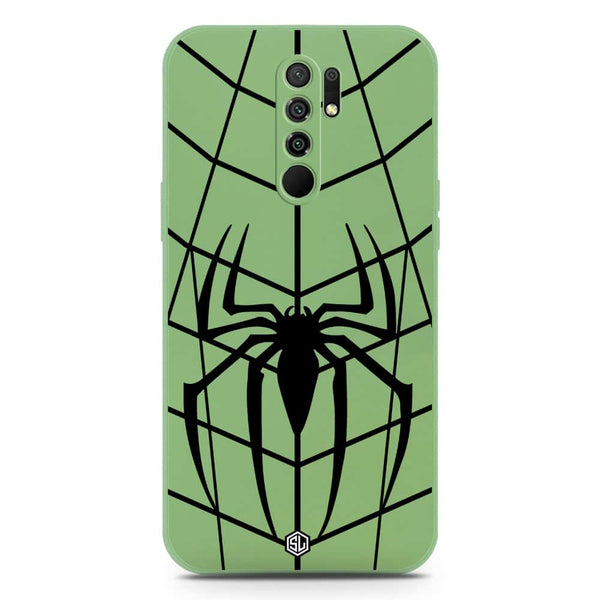 X-Spider Design Soft Phone Case - Silica Gel Case - LightGreen - Xiaomi Redmi 9 Prime