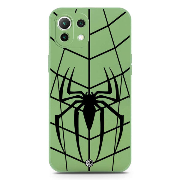 X-Spider Design Soft Phone Case - Silica Gel Case - LightGreen - Xiaomi Mi 11 Lite