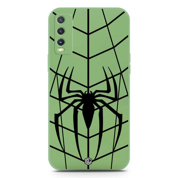 X-Spider Design Soft Phone Case - Silica Gel Case - LightGreen - Vivo Y20a
