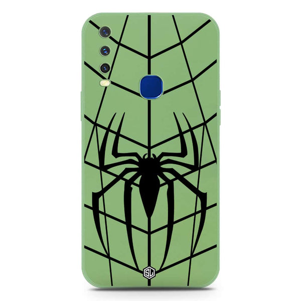 X-Spider Design Soft Phone Case - Silica Gel Case - LightGreen - Vivo Y12a