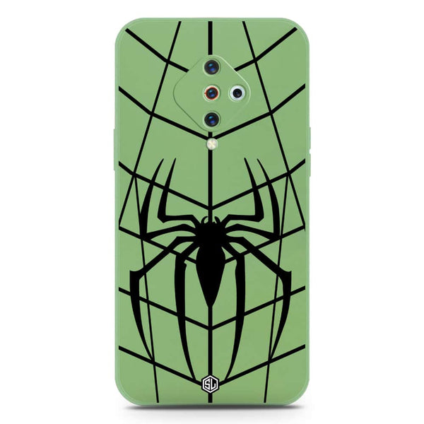 X-Spider Design Soft Phone Case - Silica Gel Case - LightGreen - Vivo Y9s