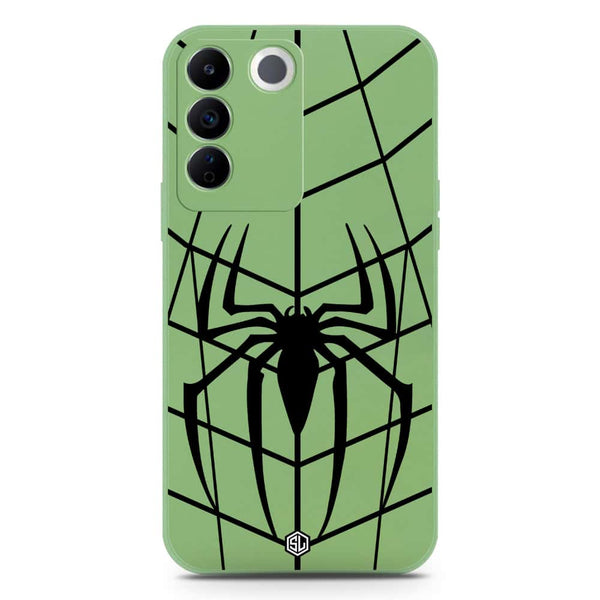 X-Spider Design Soft Phone Case - Silica Gel Case - LightGreen - Vivo S16e