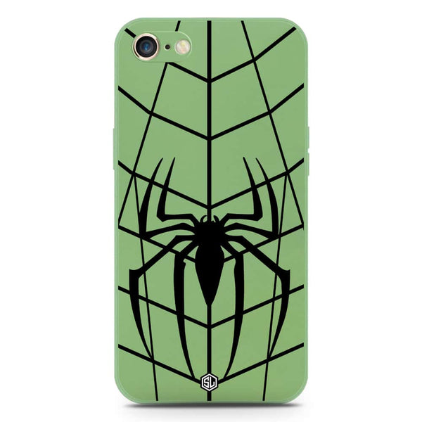 X-Spider Design Soft Phone Case - Silica Gel Case - LightGreen - iPhone 8 / 7