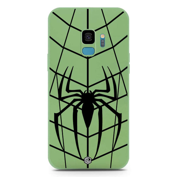 X-Spider Design Soft Phone Case - Silica Gel Case - LightGreen - Samsung Galaxy S9