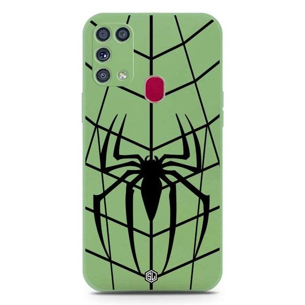 X-Spider Design Soft Phone Case - Silica Gel Case - LightGreen - Samsung Galaxy M31