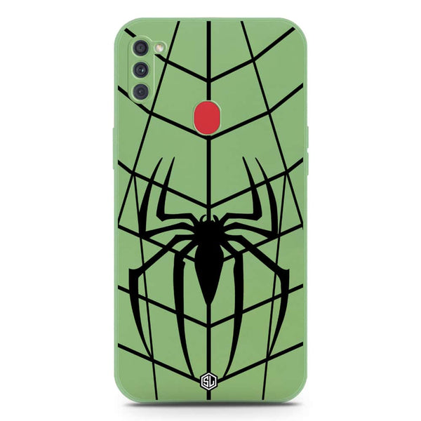 X-Spider Design Soft Phone Case - Silica Gel Case - LightGreen - Samsung Galaxy M11