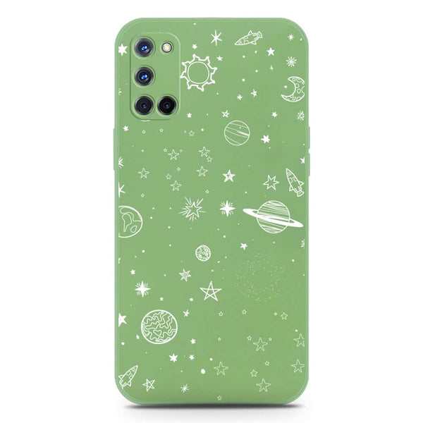 Stardust Dreams Design Soft Phone Case - Silica Gel Case - LightGreen - Oppo A72