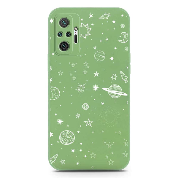 Stardust Dreams Design Soft Phone Case - Silica Gel Case - LightGreen - Xiaomi Redmi Note 10 Pro 4G