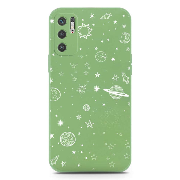 Stardust Dreams Design Soft Phone Case - Silica Gel Case - LightGreen - Xiaomi Redmi Note 10 5G