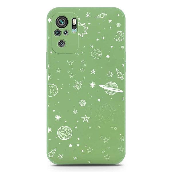 Stardust Dreams Design Soft Phone Case - Silica Gel Case - LightGreen - Xiaomi Redmi Note 10S