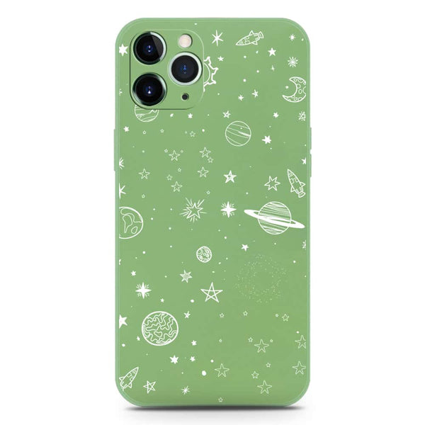Stardust Dreams Design Soft Phone Case - Silica Gel Case - LightGreen - iPhone 11 Pro Max