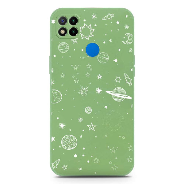 Stardust Dreams Design Soft Phone Case - Silica Gel Case - LightGreen - Xiaomi Redmi 10A