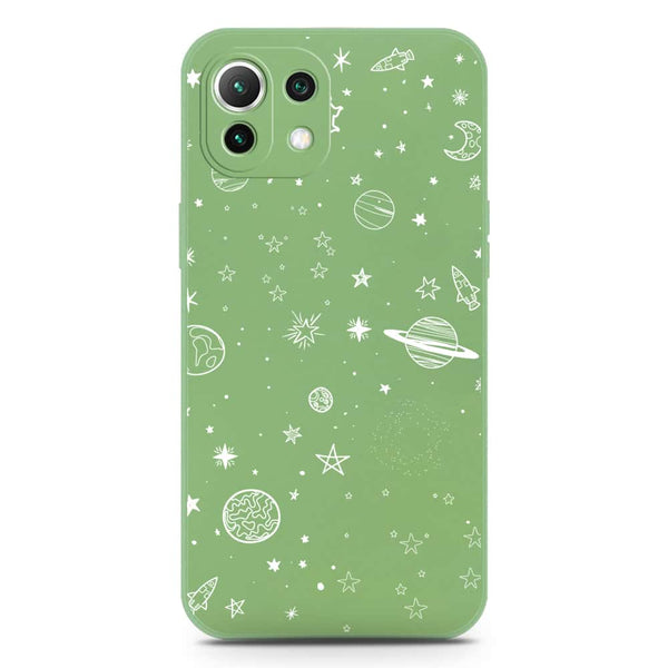 Stardust Dreams Design Soft Phone Case - Silica Gel Case - LightGreen - Xiaomi Mi 11 Lite