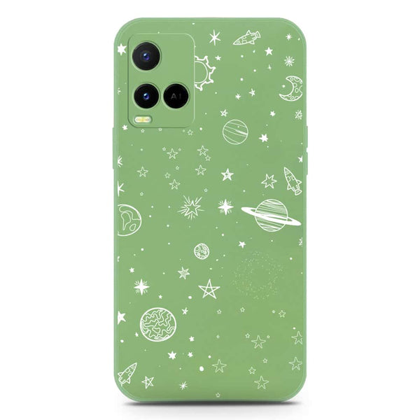 Stardust Dreams Design Soft Phone Case - Silica Gel Case - LightGreen - Vivo Y33s