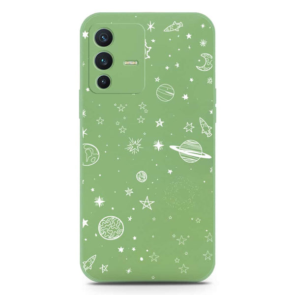 Stardust Dreams Design Soft Phone Case - Silica Gel Case - LightGreen - Vivo S12