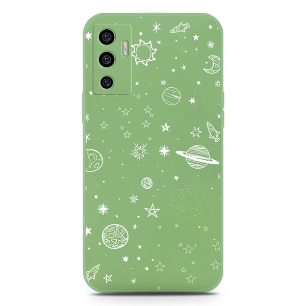 Stardust Dreams Design Soft Phone Case - Silica Gel Case - LightGreen - Vivo S10e