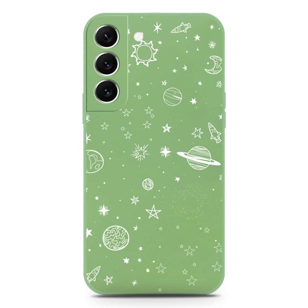 Stardust Dreams Design Soft Phone Case - Silica Gel Case - LightGreen - Samsung Galaxy S22 Plus 5G