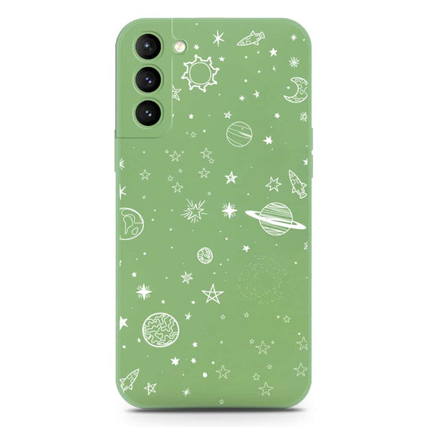 Stardust Dreams Design Soft Phone Case - Silica Gel Case - LightGreen - Samsung Galaxy S21 5G