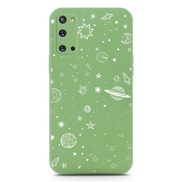 Stardust Dreams Design Soft Phone Case - Silica Gel Case - LightGreen - Samsung Galaxy S20